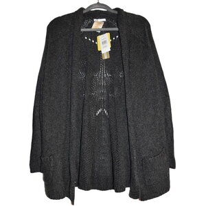 Matty M Cardigan Sweater, Dark Charcoal Gray, Women's Small, NWT